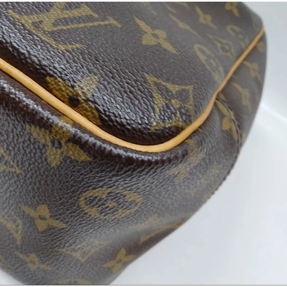 Women's Louis Vuitton Brown Monogram Leather Deauville Handbag - Picture 6 of 9